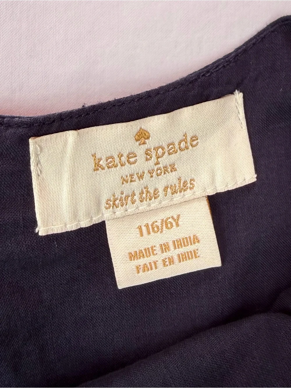 kate spade Navy and White Polka Dot Bow-Applique Dress